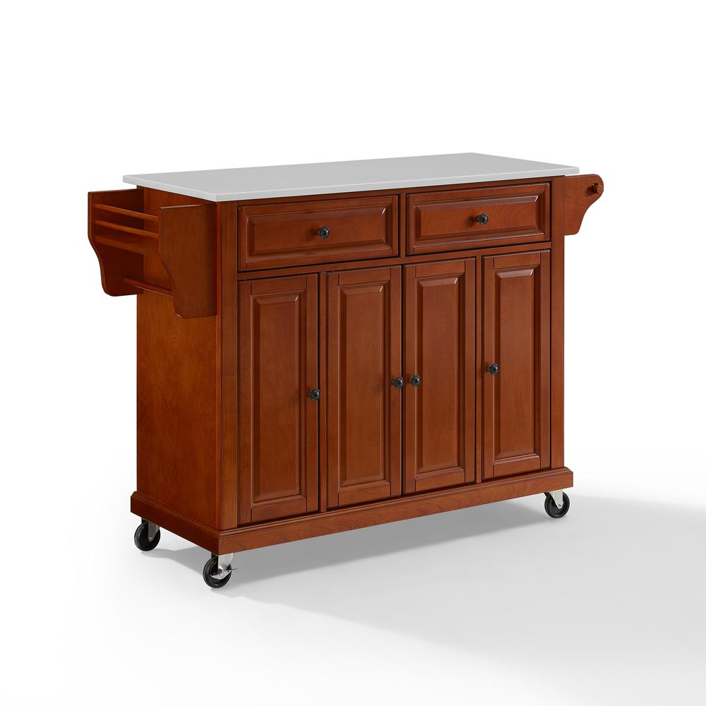 Full Size Stone Top Kitchen Cart