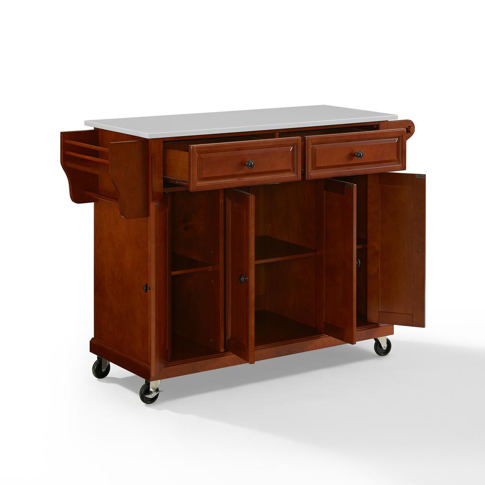 Full Size Stone Top Kitchen Cart