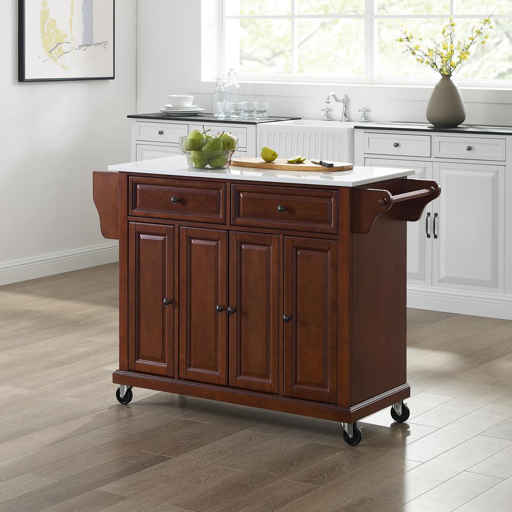 Full Size Stone Top Kitchen Cart