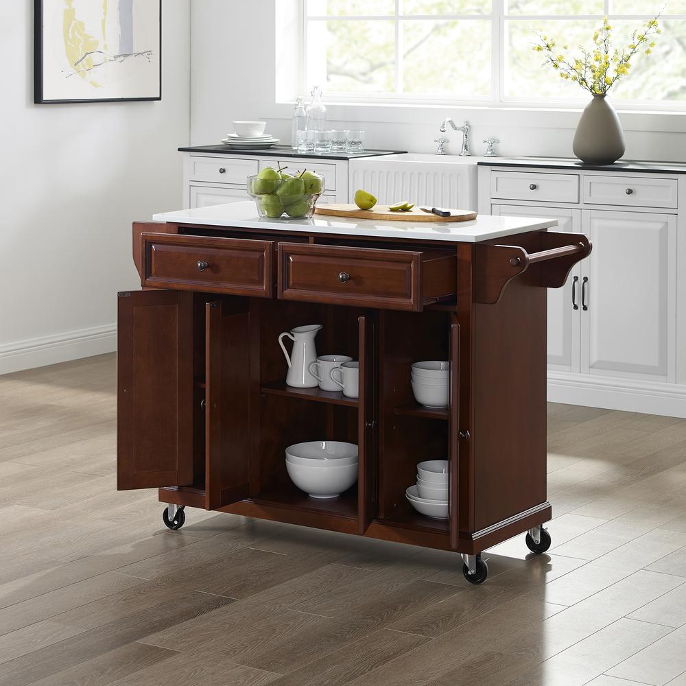 Full Size Stone Top Kitchen Cart
