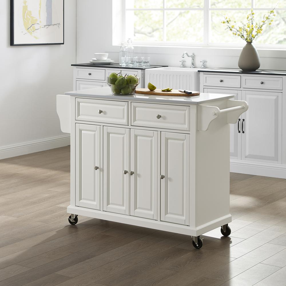 Full Size Stone Top Kitchen Cart