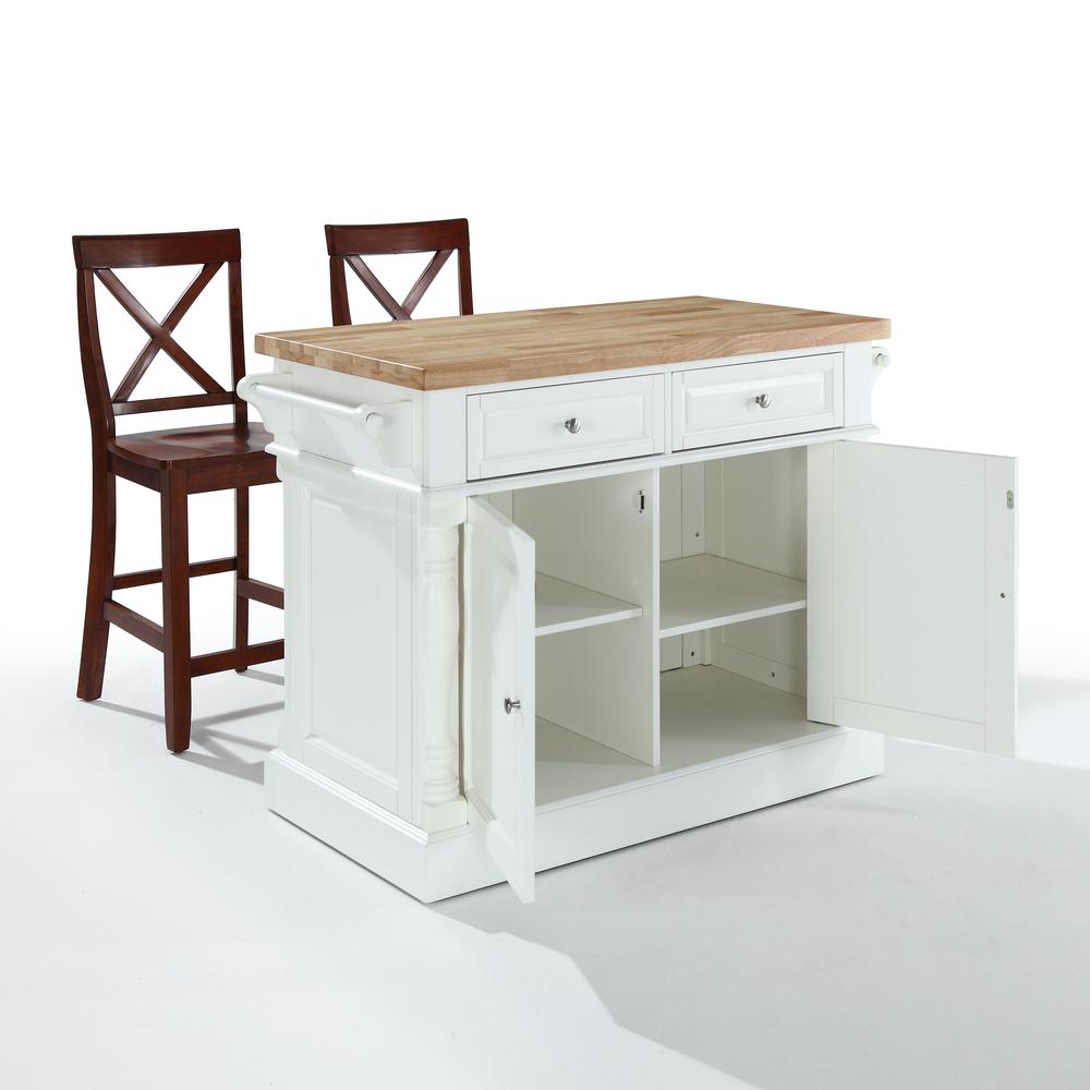 Oxford Kitchen Island W/X-Back Stools
