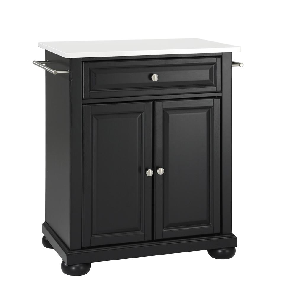 Alexandria Stone Top Portable Kitchen Island/Cart