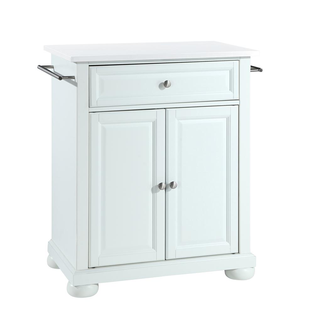 Alexandria Stone Top Portable Kitchen Island/Cart
