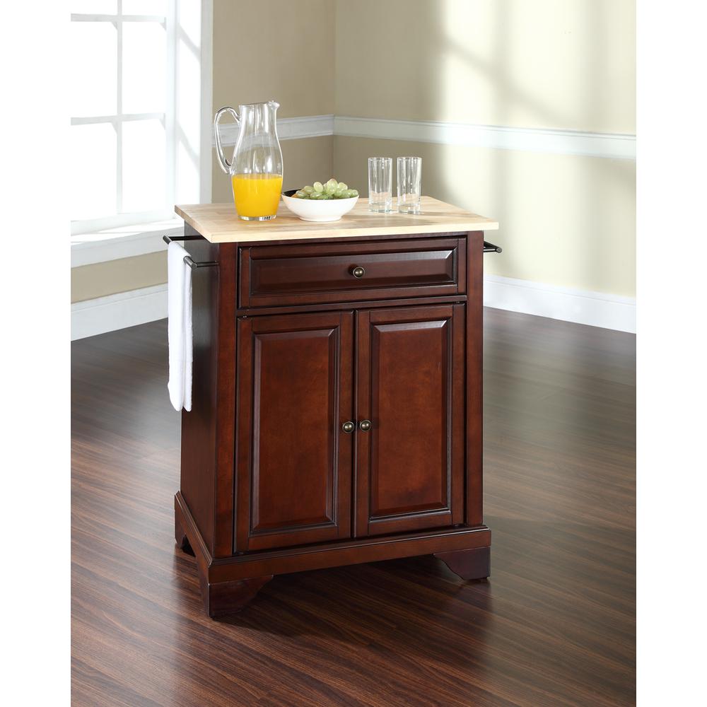 Lafayette Wood Top Portable Kitchen Island/Cart