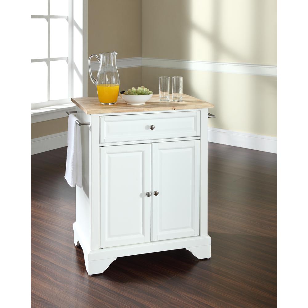 Lafayette Wood Top Portable Kitchen Island/Cart