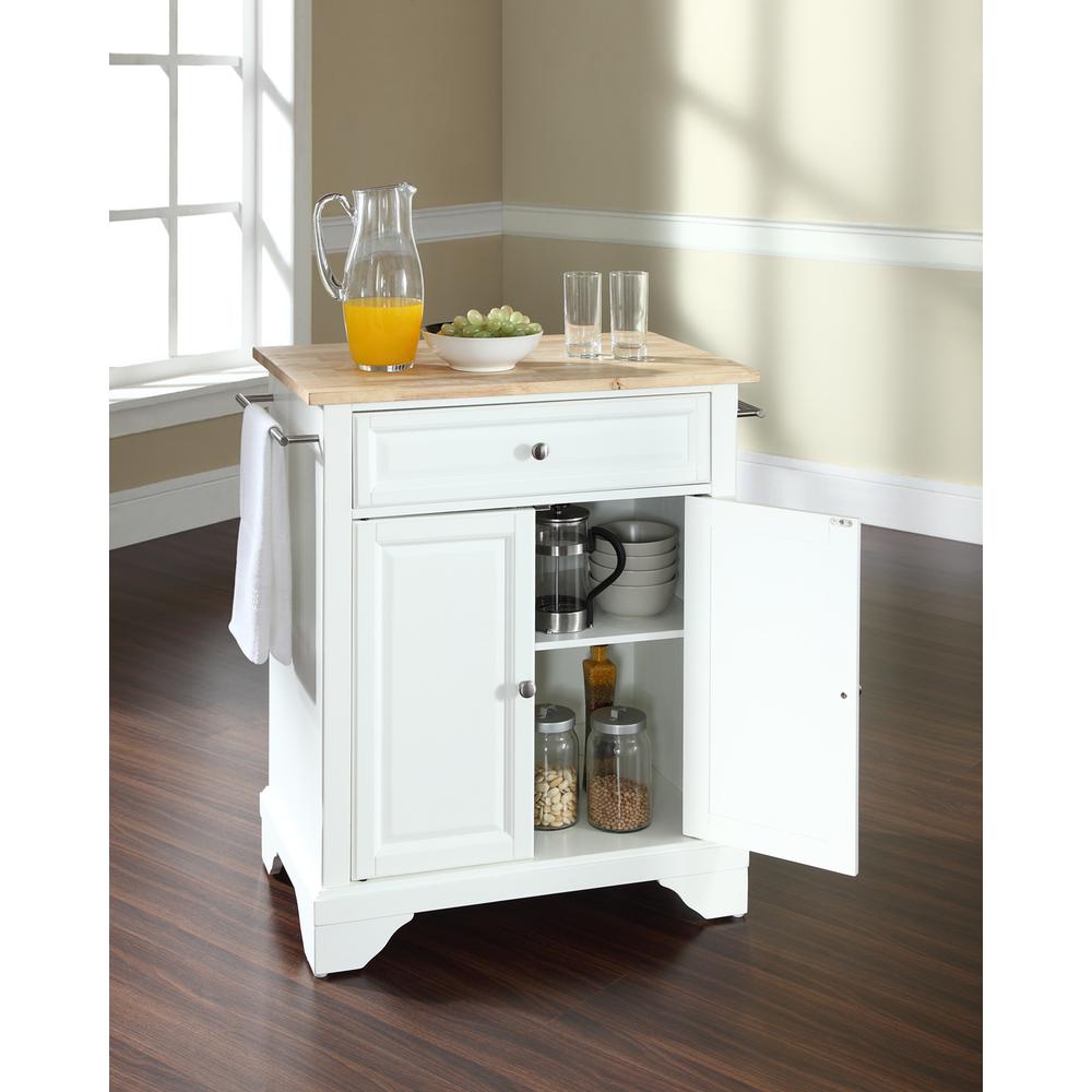 Lafayette Wood Top Portable Kitchen Island/Cart