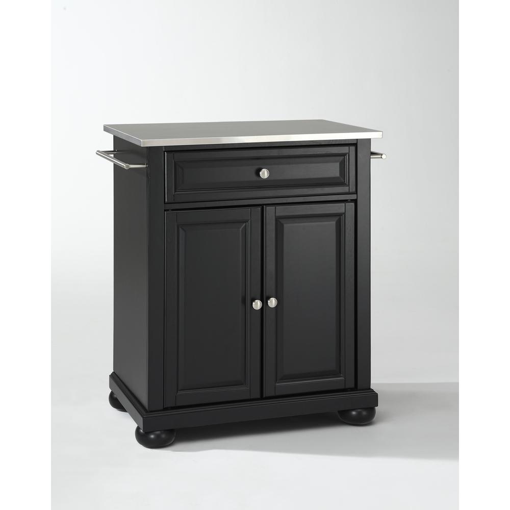Alexandria Stainless Steel Top Portable Kitchen Island/Cart