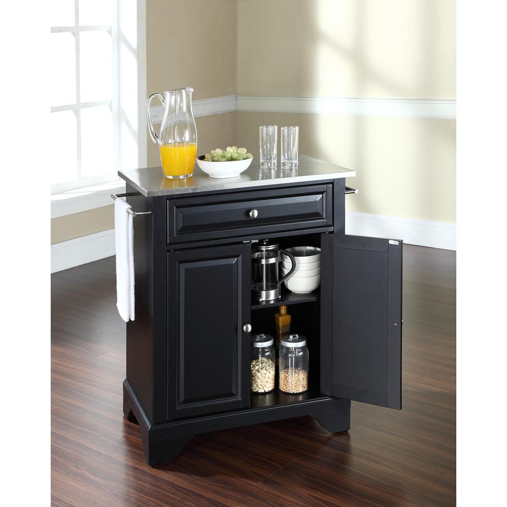 Lafayette Stainless Steel Top Portable Kitchen Island/Cart