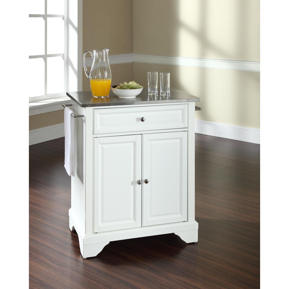 Lafayette Stainless Steel Top Portable Kitchen Island/Cart