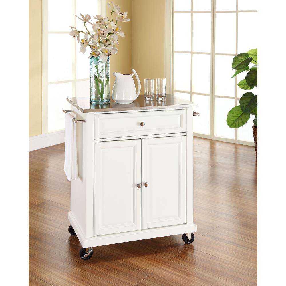 Compact Stainless Steel Top Kitchen Cart