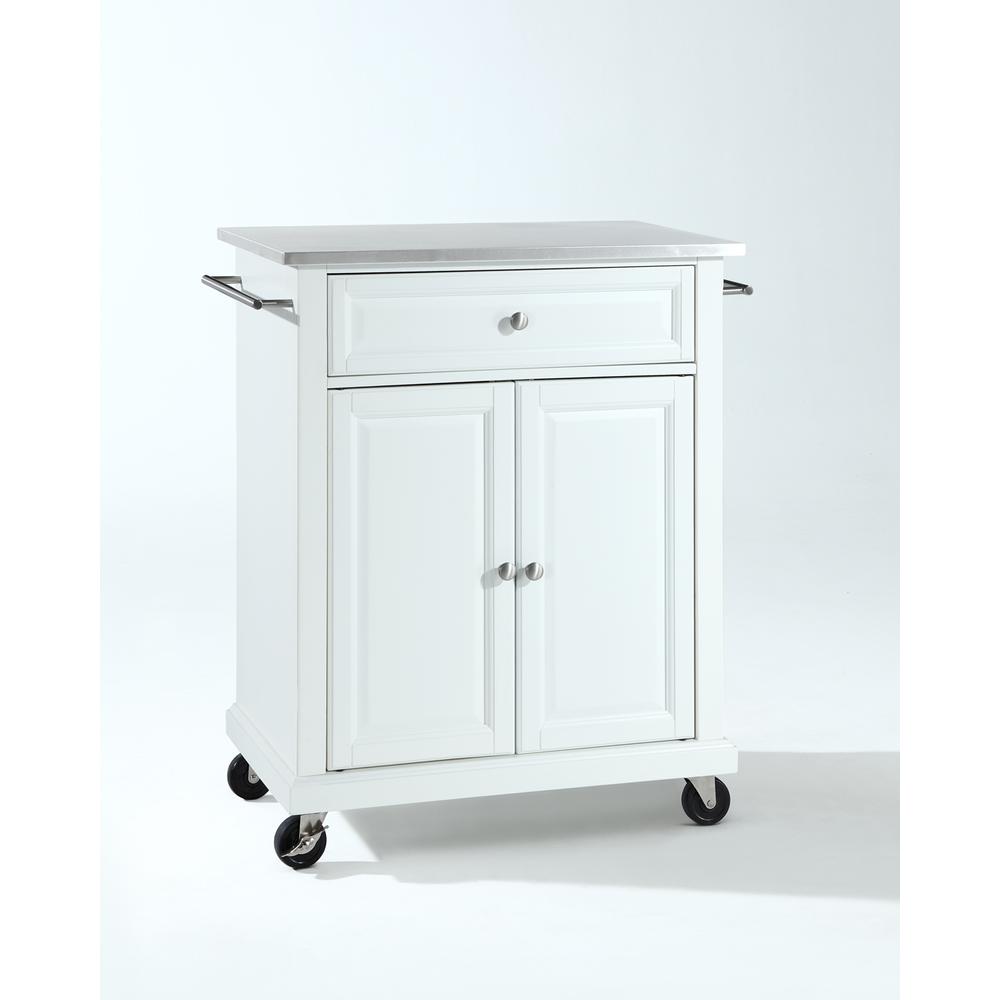 Compact Stainless Steel Top Kitchen Cart