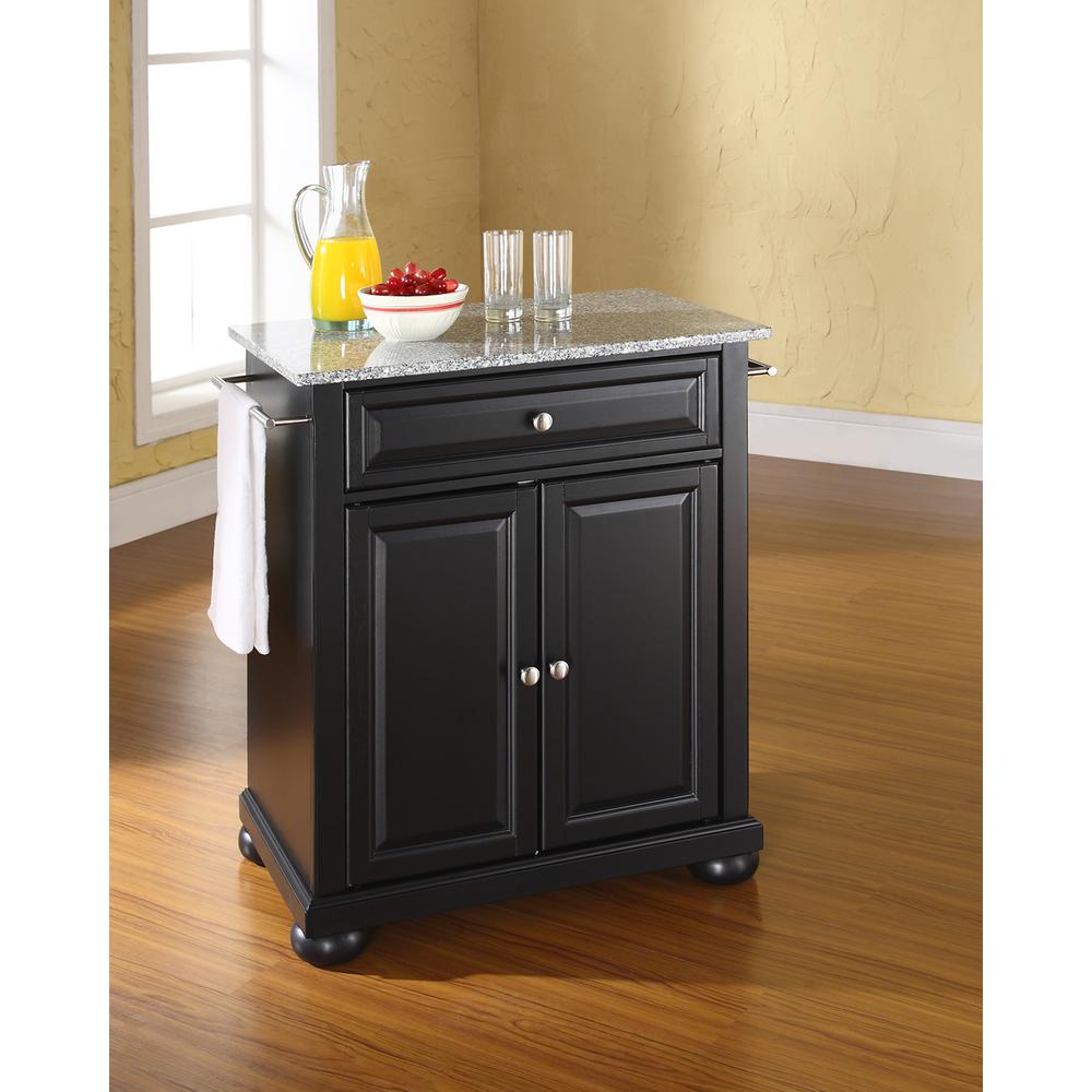 Alexandria Granite Top Portable Kitchen Island/Cart