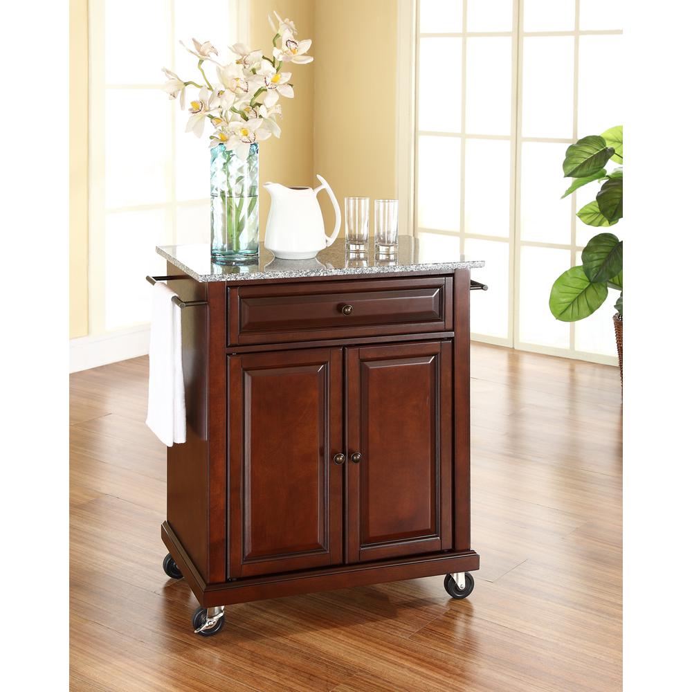 Compact Granite Top Kitchen Cart