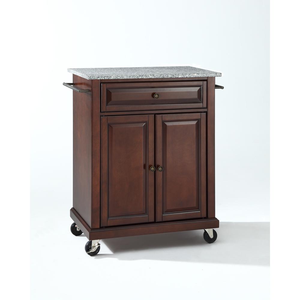 Compact Granite Top Kitchen Cart