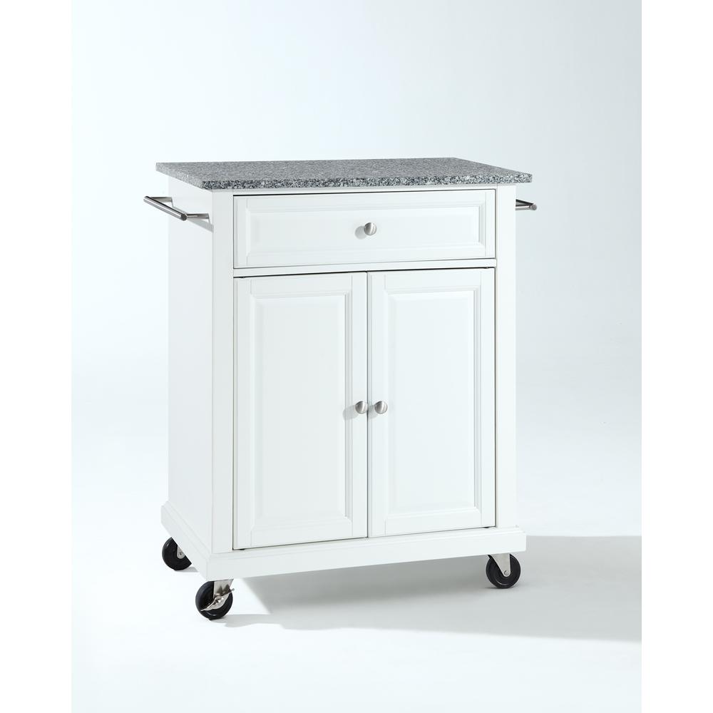 Compact Granite Top Kitchen Cart