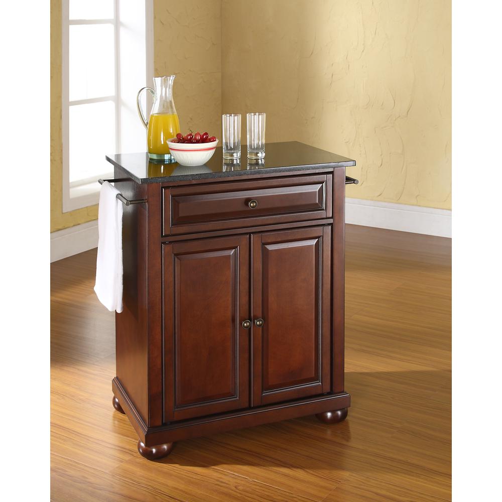 Alexandria Granite Top Portable Kitchen Island/Cart