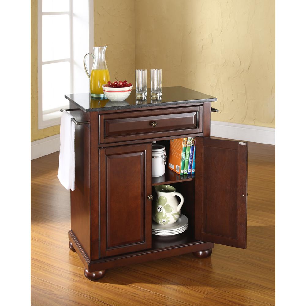 Alexandria Granite Top Portable Kitchen Island/Cart