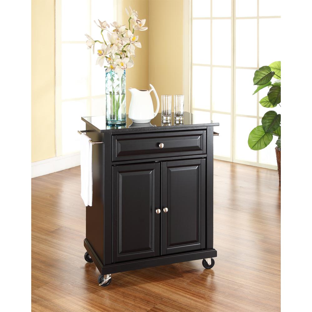 Compact Granite Top Kitchen Cart