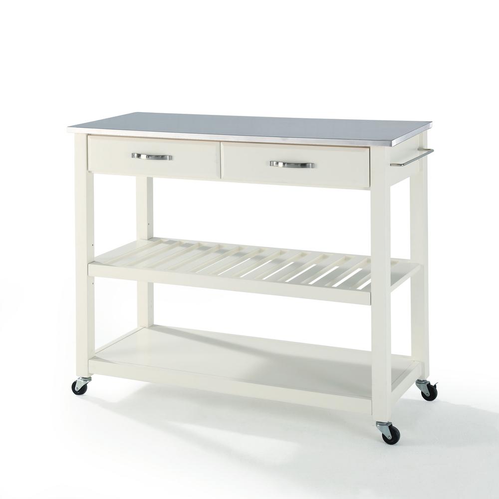 Stainless Steel Top Kitchen Prep Rolling Cart
