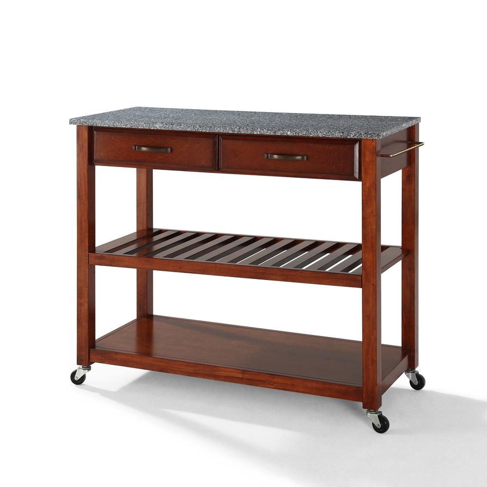 Granite Top Kitchen Prep Rolling Cart