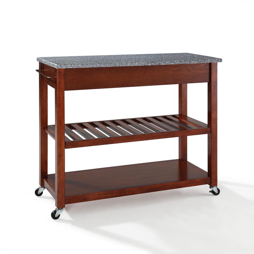 Granite Top Kitchen Prep Rolling Cart