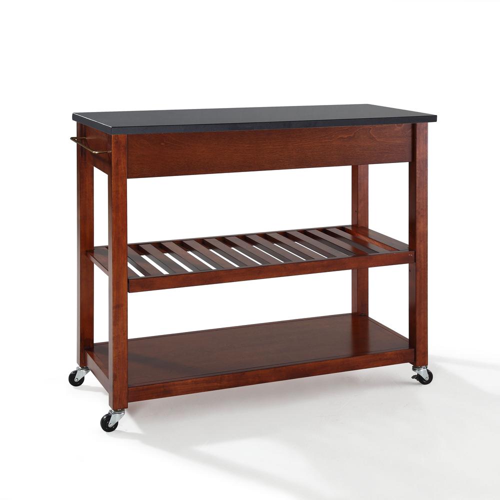 Granite Top Kitchen Prep Rolling Cart