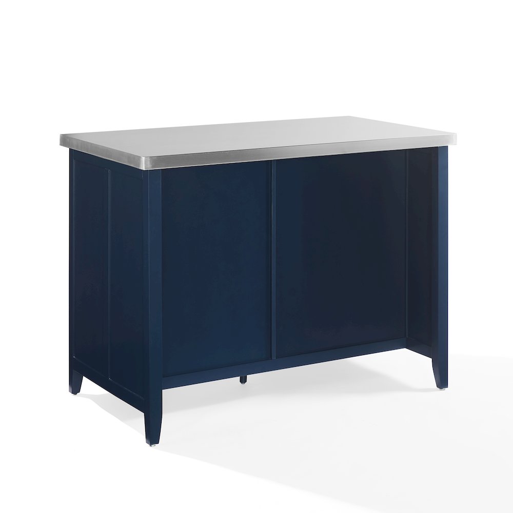 Silvia Stainless Steel Top Kitchen Island