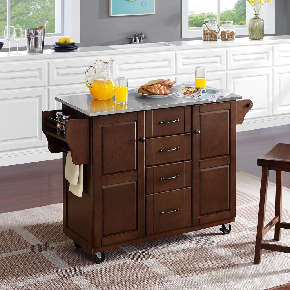 Eleanor Stainless Steel Top Kitchen Cart