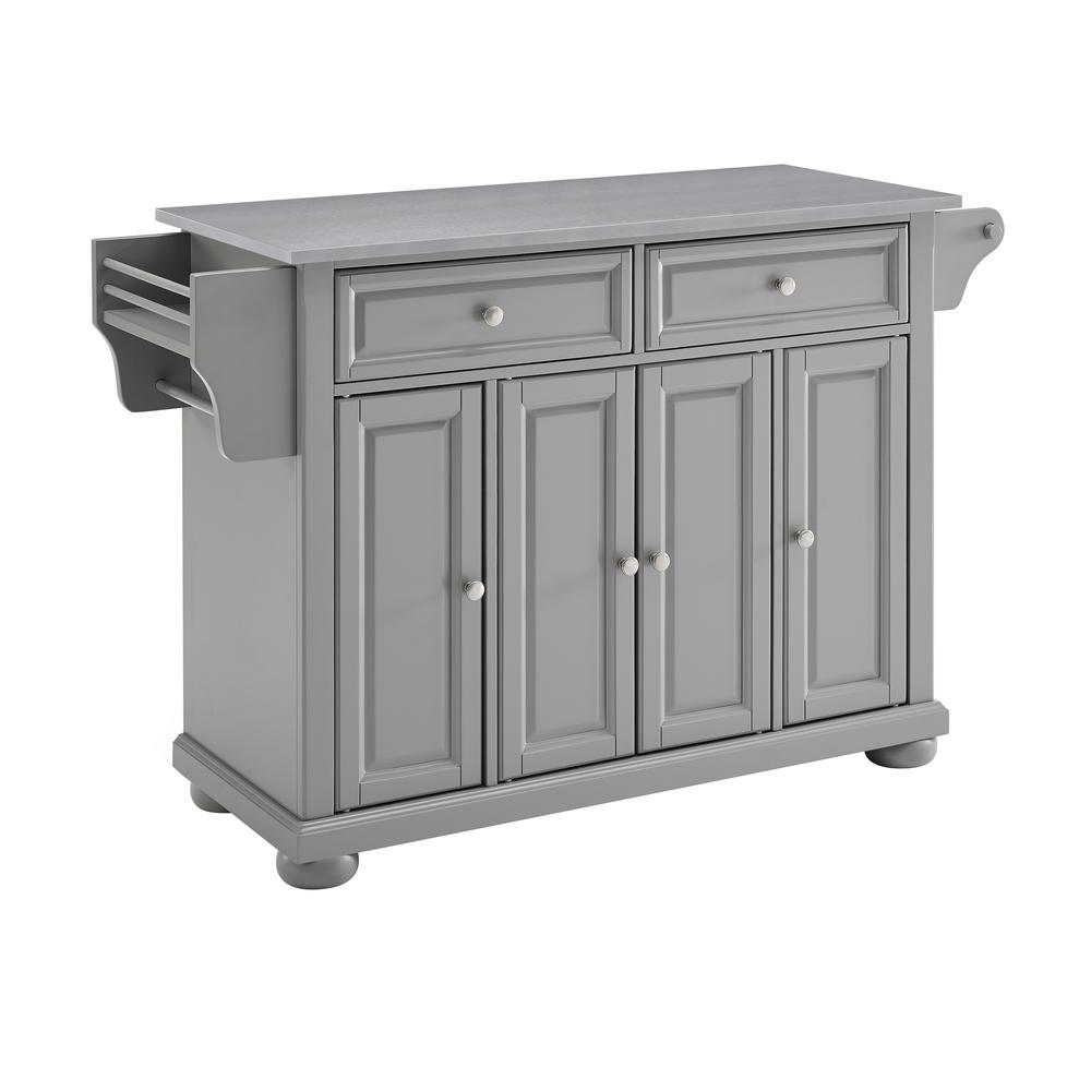 Alexandria Stainless Steel Top Kitchen Island/Cart