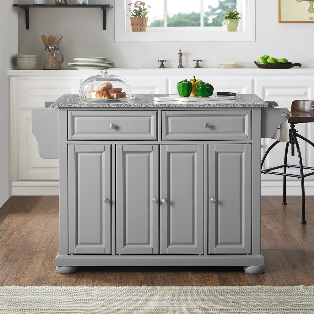 Alexandria Granite Top Full Size Kitchen Island/Cart