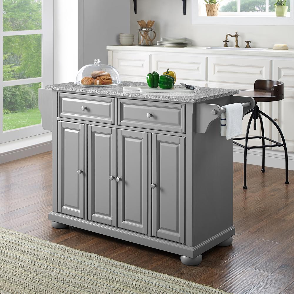 Alexandria Granite Top Full Size Kitchen Island/Cart