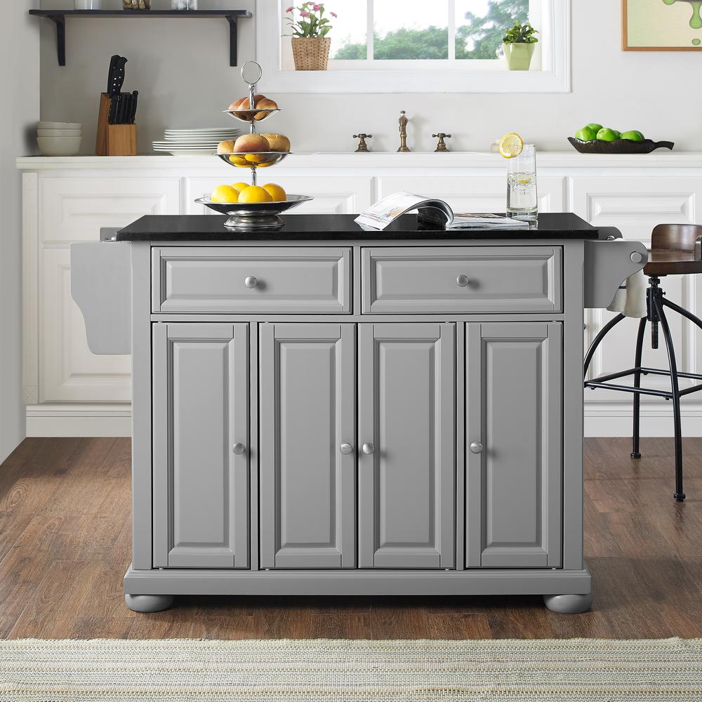 Alexandria Granite Top Full Size Kitchen Island/Cart