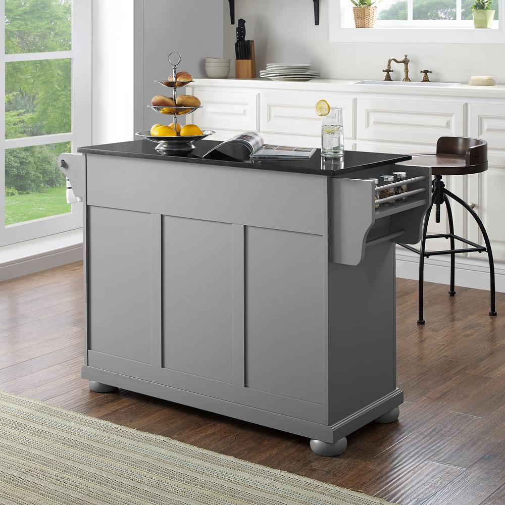 Alexandria Granite Top Full Size Kitchen Island/Cart