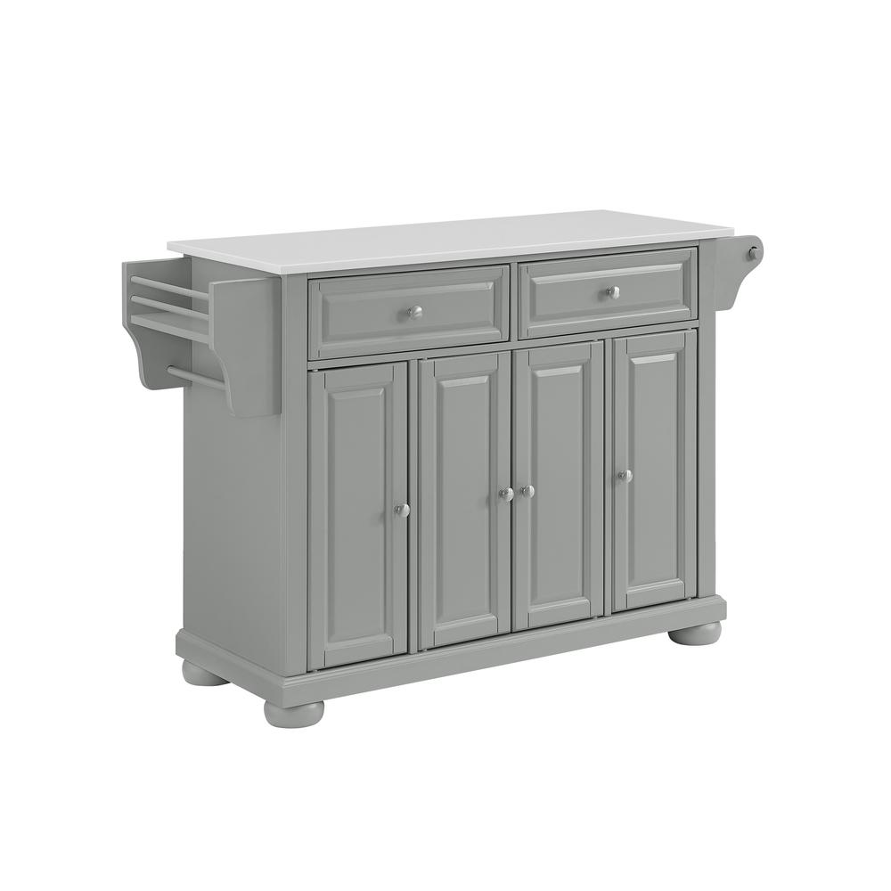 Alexandria Stone Top Full Size Kitchen Island/Cart
