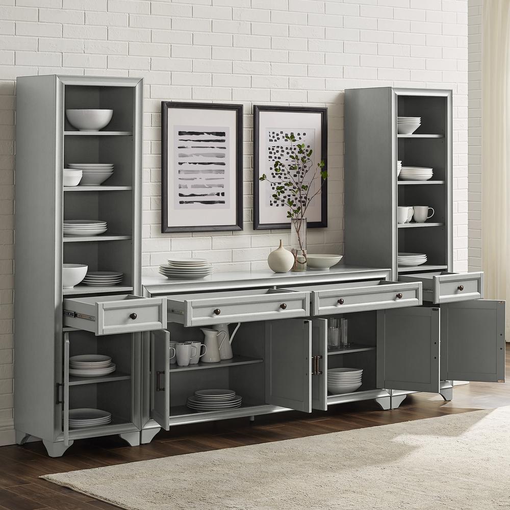 Tara 3-Piece Sideboard And Bookcase Set