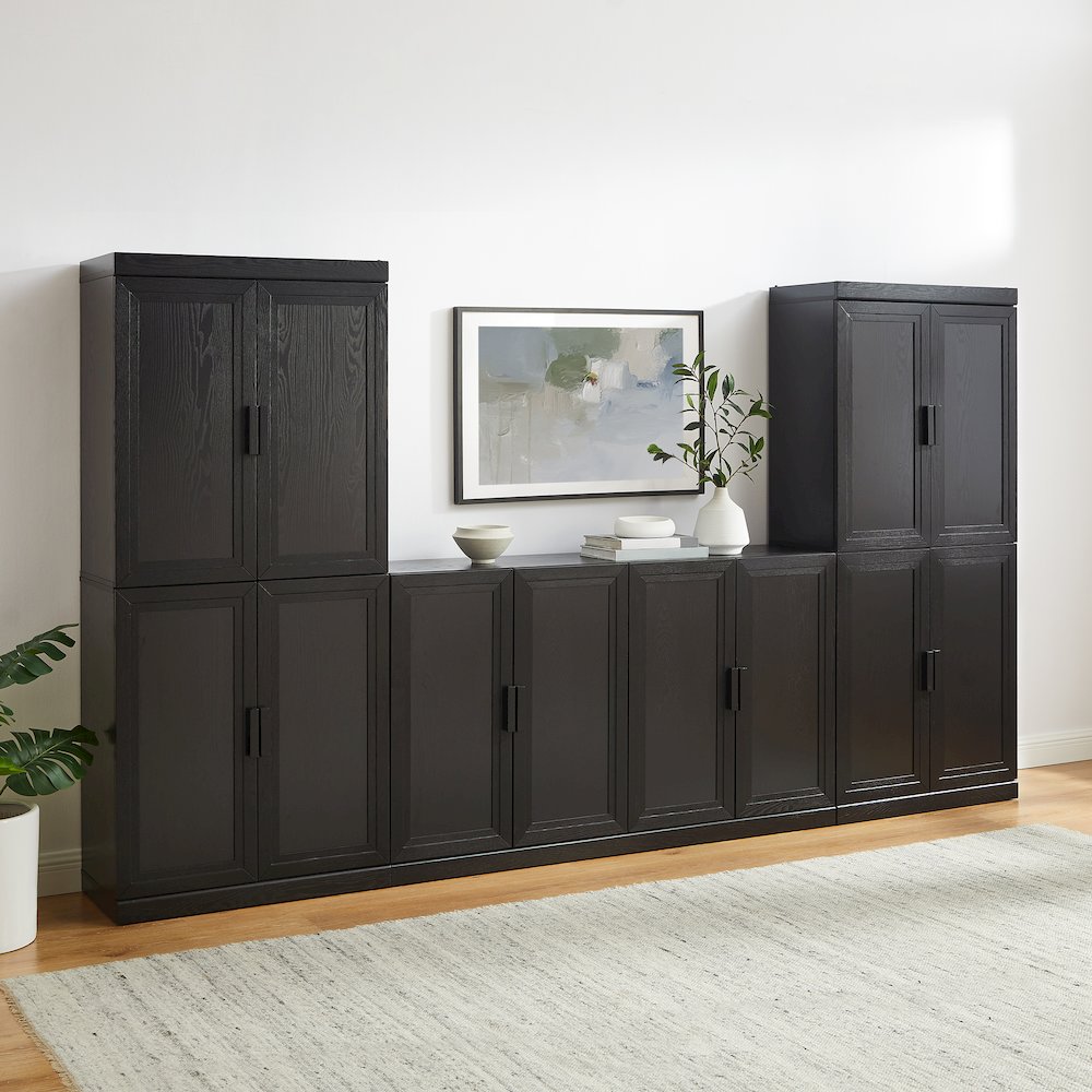 Essen 3-Piece Entertainment Center In Black