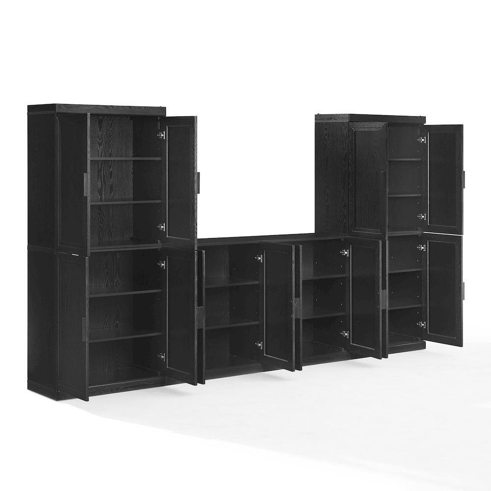 Essen 3-Piece Entertainment Center In Black