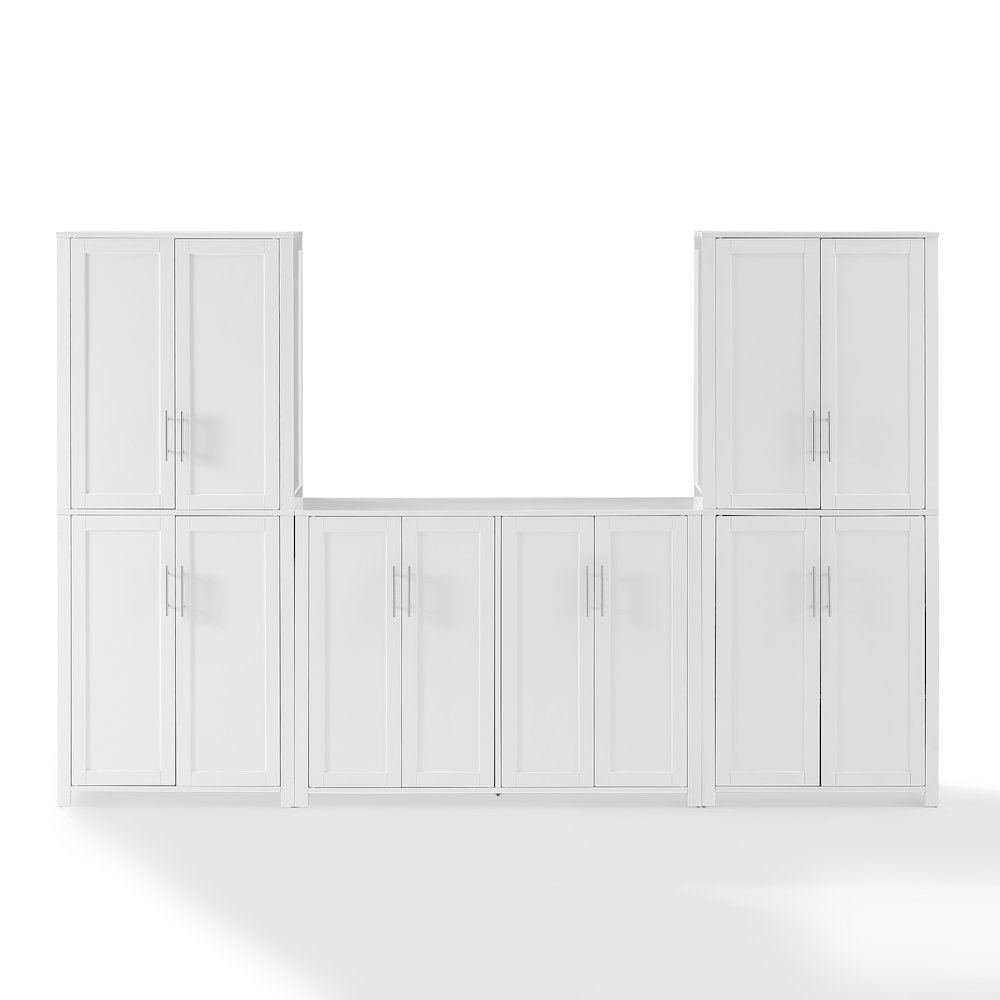 Savannah 3-Piece Sideboard And Pantry Set White – Sideboard & 2 Pantries