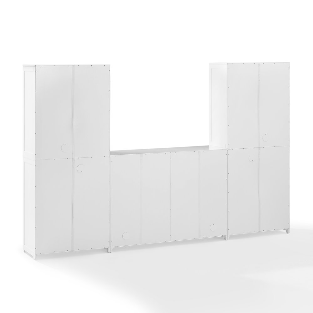 Savannah 3-Piece Sideboard And Pantry Set White – Sideboard & 2 Pantries