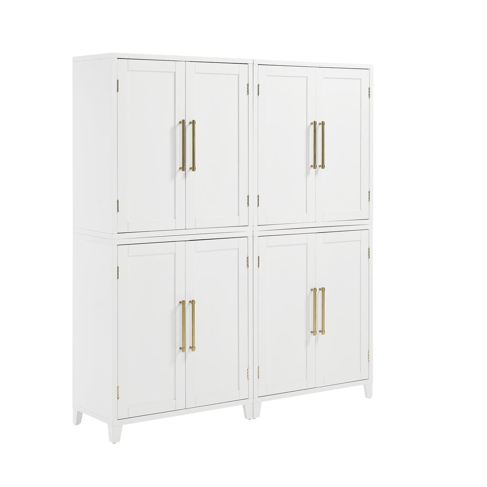 Roarke 2Pc Kitchen Pantry Storage Cabinet Set