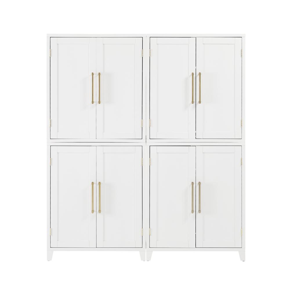 Roarke 2Pc Kitchen Pantry Storage Cabinet Set