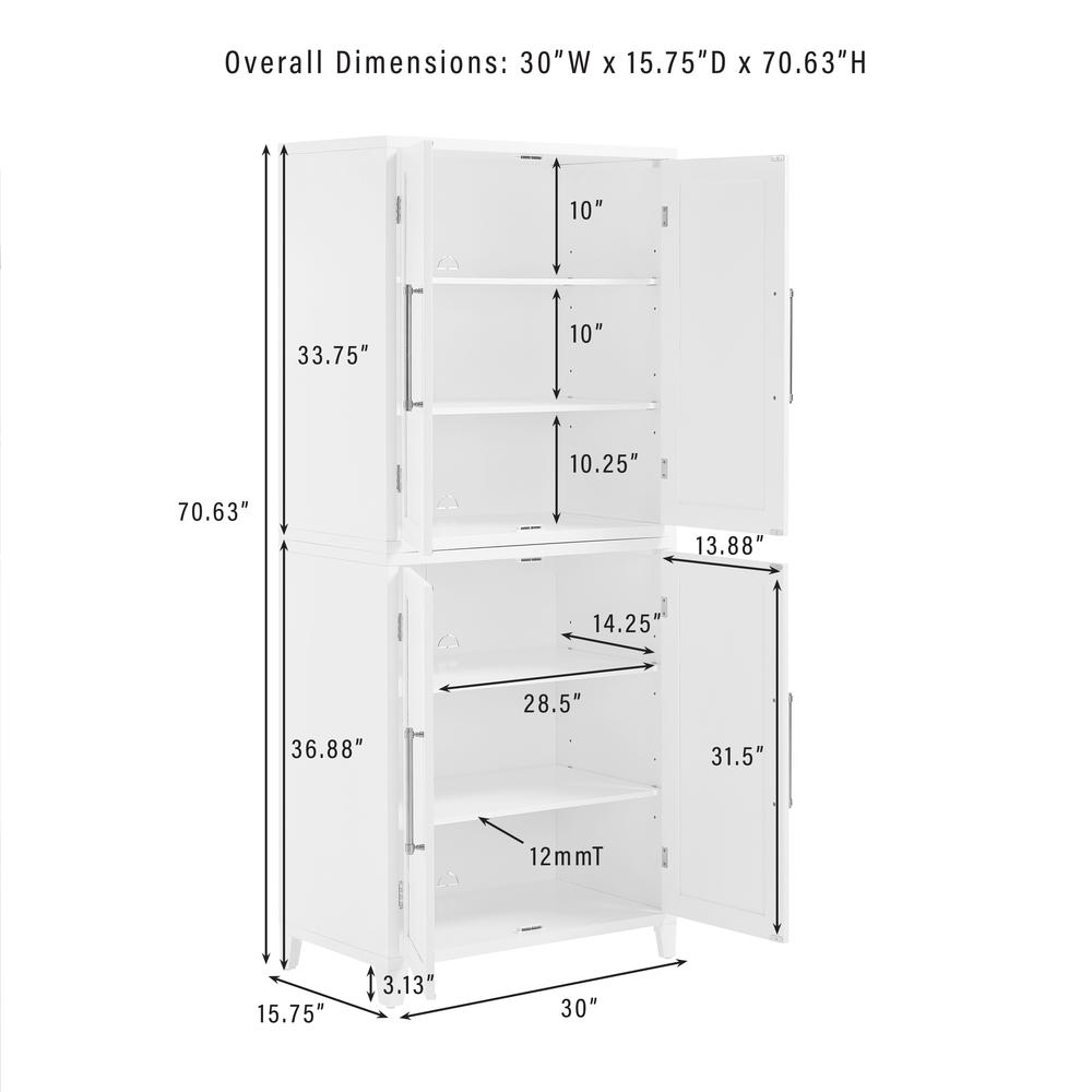 Roarke 2Pc Kitchen Pantry Storage Cabinet Set