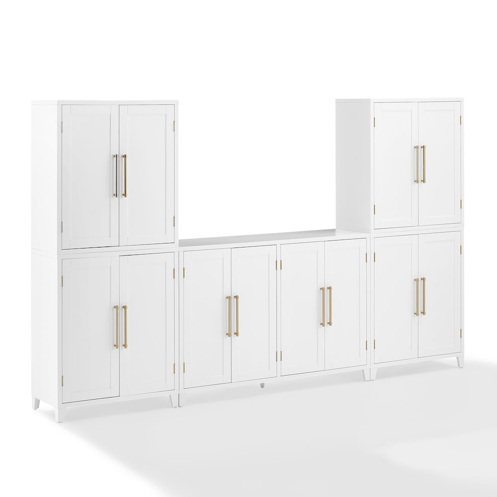 Roarke 3-Piece Sideboard And Pantry Set In White