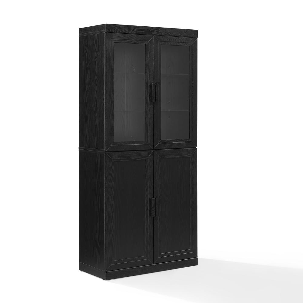 Essen Pantry Storage Cabinet With Glass Door Hutch