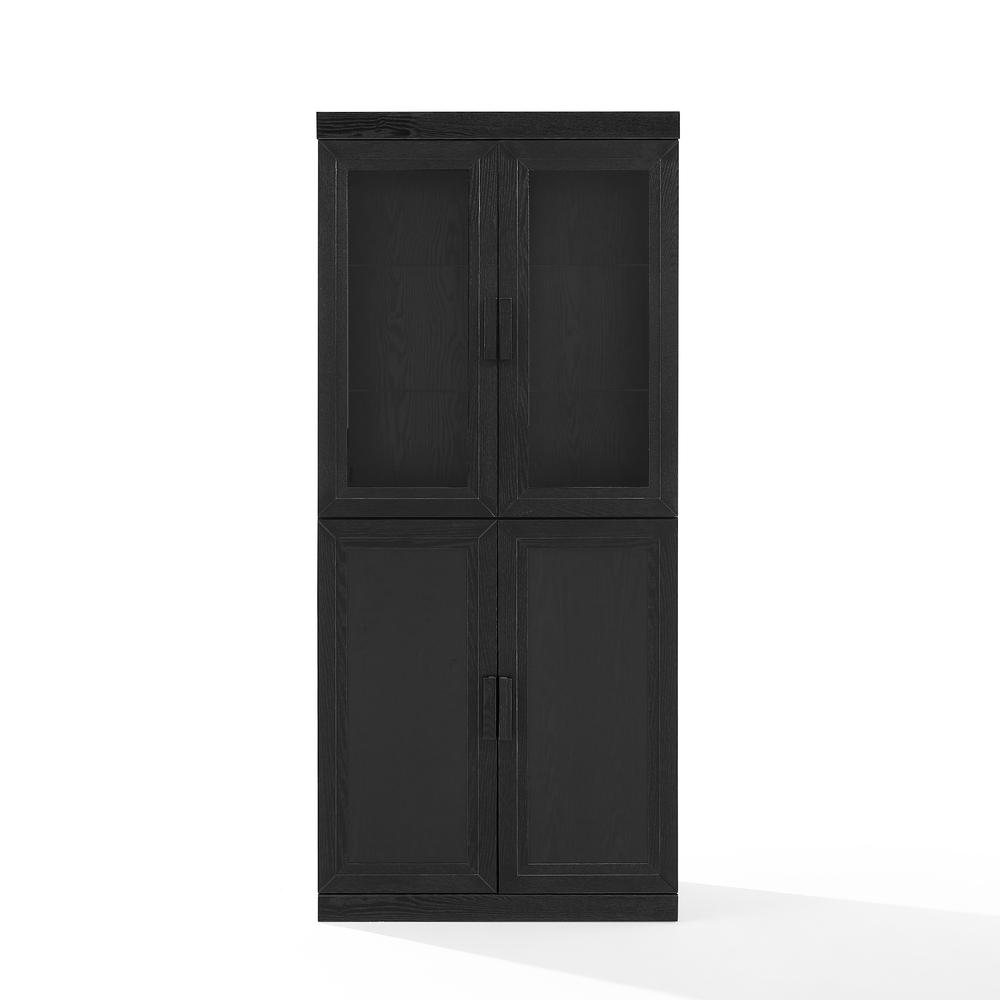 Essen Pantry Storage Cabinet With Glass Door Hutch