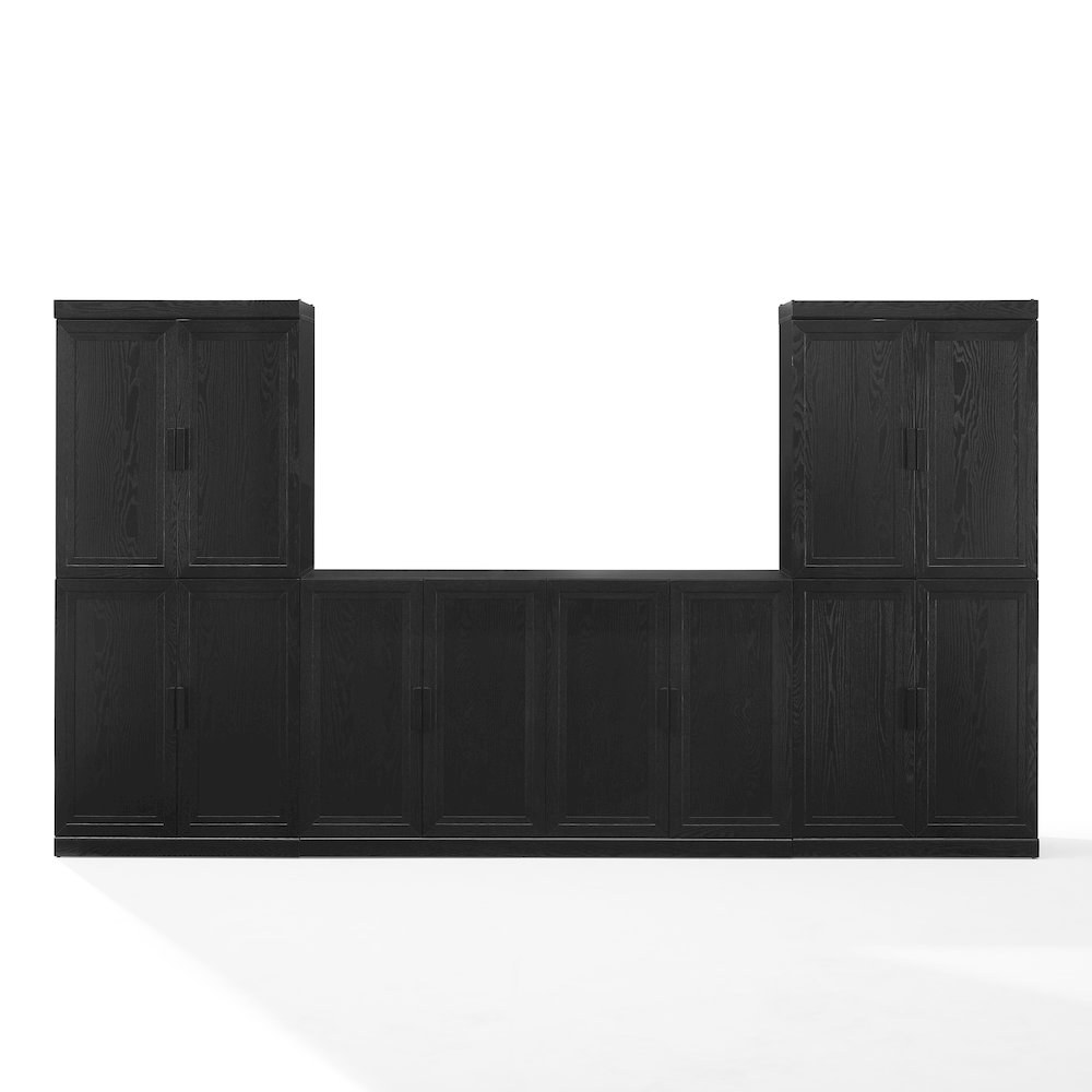Essen 3-Piece Sideboard And Pantry Set In Black