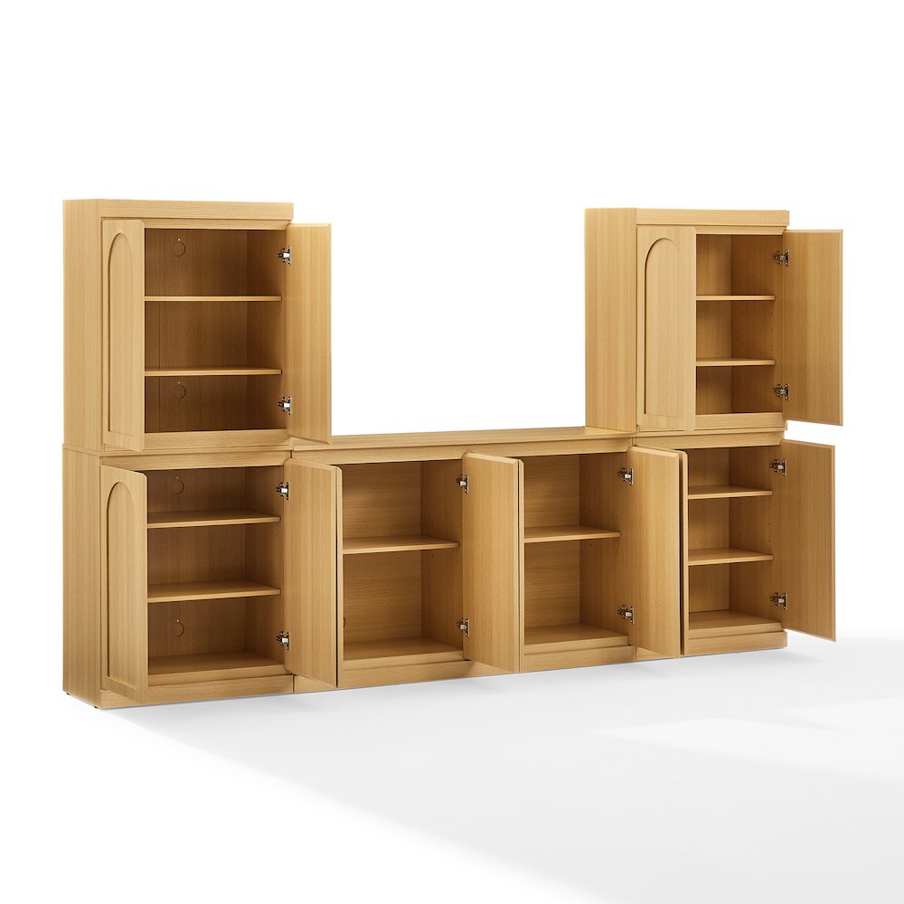 Marco 3-Piece Sideboard And Pantry Set Ash – Sideboard & 2 Pantries