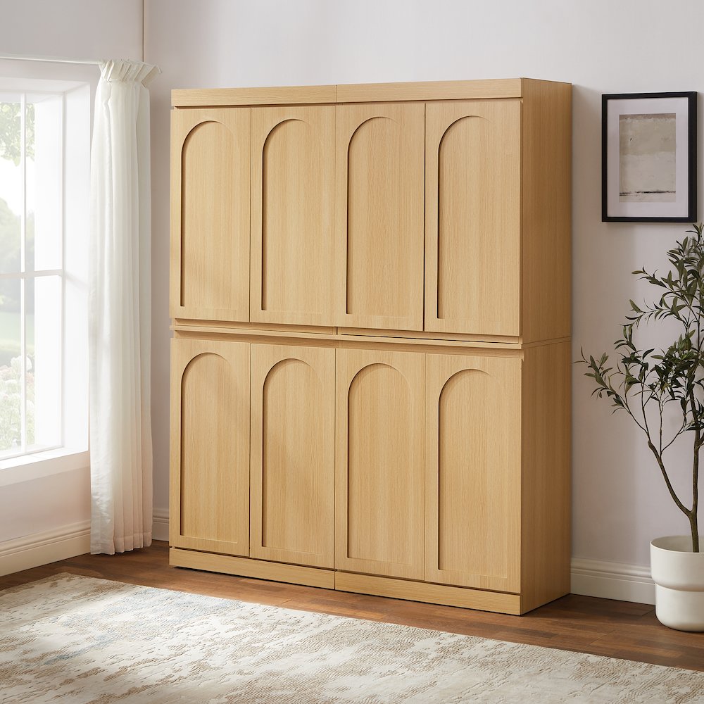 Marco 2-Piece Kitchen Pantry Storage Cabinet Set Ash – 2 Pantries