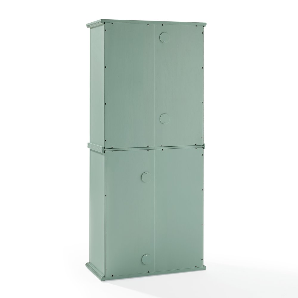 Holbrook Kitchen Storage Pantry Cabinet Distressed Seafoam Blue